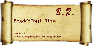 Bogdányi Rita névjegykártya